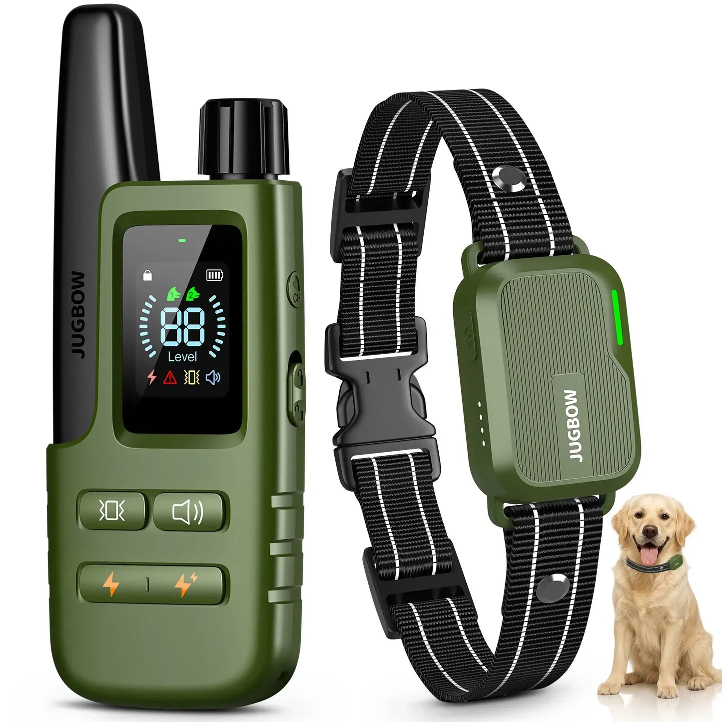 Dog Training Collar 4500FT Dog Training Behavior Aid, Remote IPX8 Waterproof with 4 Training Modes, Outdoor Rechargeable E-Collar
