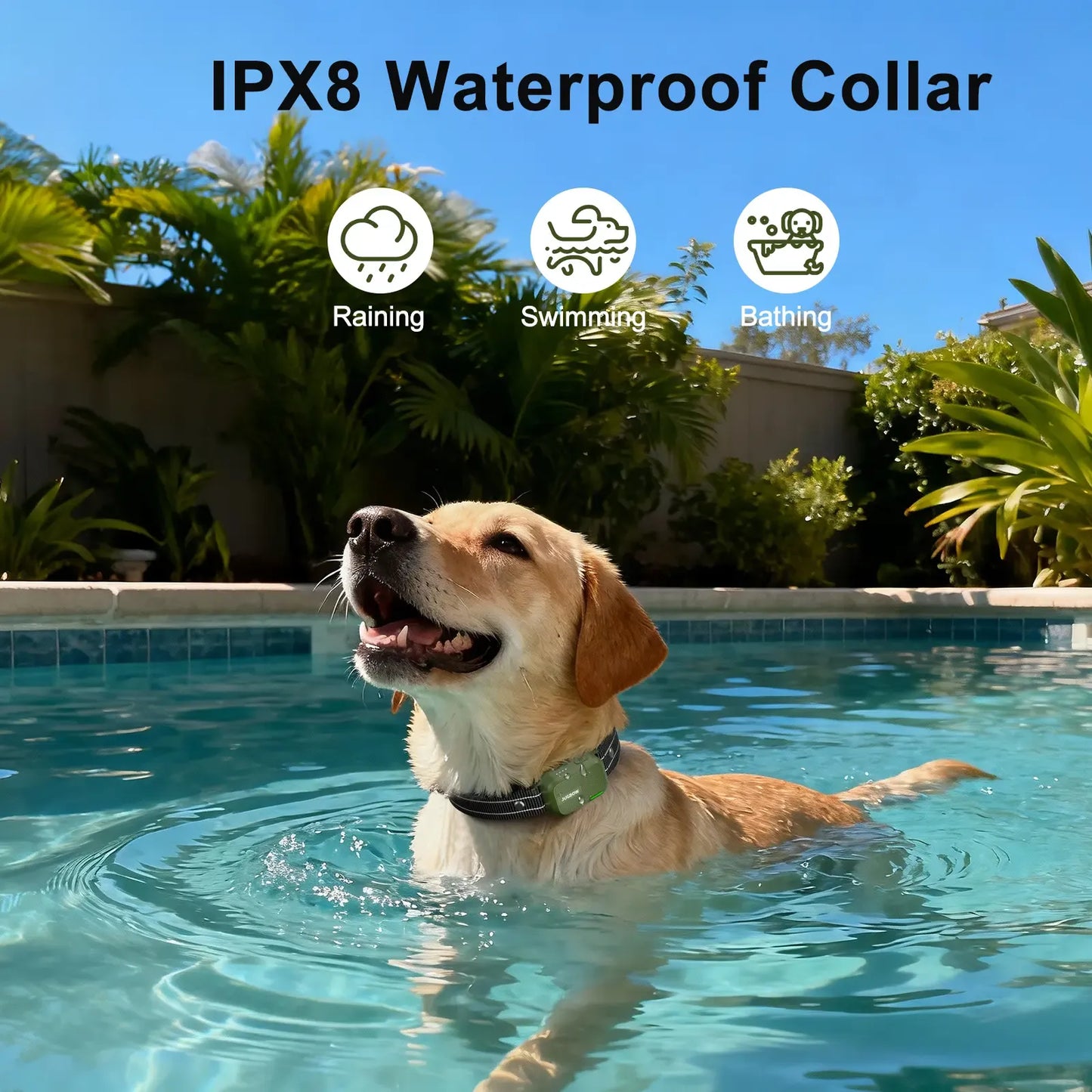 Dog Training Collar 4500FT Dog Training Behavior Aid, Remote IPX8 Waterproof with 4 Training Modes, Outdoor Rechargeable E-Collar