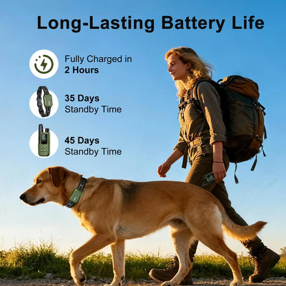 Dog Training Collar 4500FT Dog Training Behavior Aid, Remote IPX8 Waterproof with 4 Training Modes, Outdoor Rechargeable E-Collar
