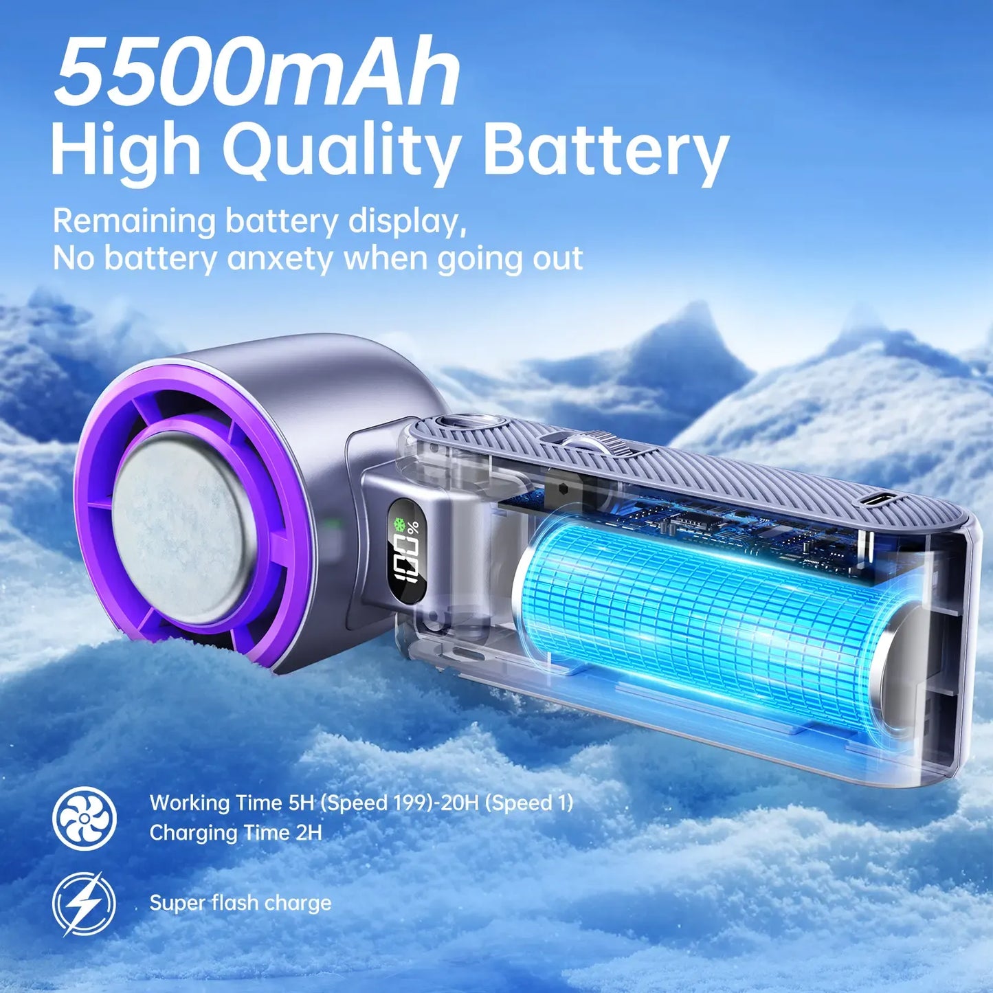 Portable fan Handheld High Speed Fan 199 Adjustable Levels Foldable for Summer  Travel Vacation Essentials& Outdoor Activities  cool fan