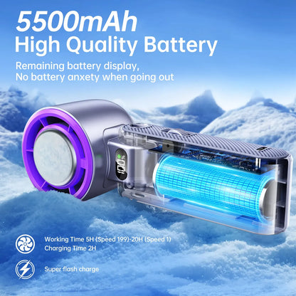Portable fan Handheld High Speed Fan 199 Adjustable Levels Foldable for Summer  Travel Vacation Essentials& Outdoor Activities  cool fan