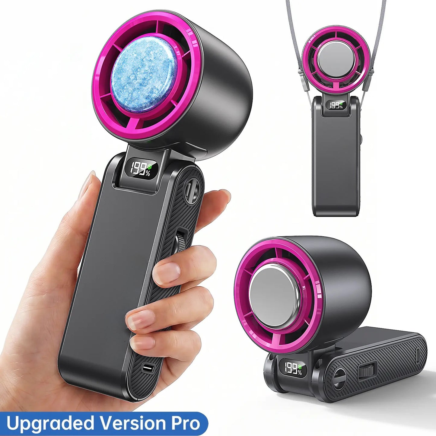 Portable fan Handheld High Speed Fan 199 Adjustable Levels Foldable for Summer  Travel Vacation Essentials& Outdoor Activities  cool fan