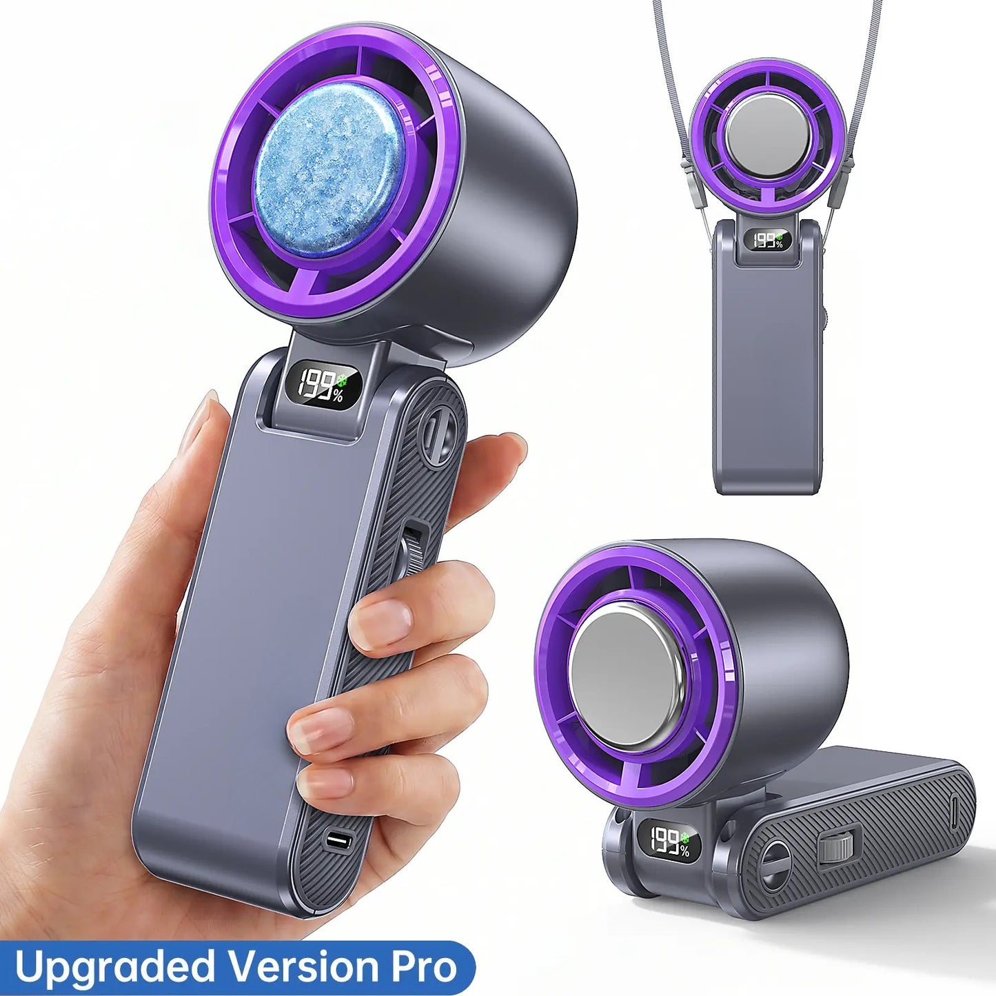 Portable fan Handheld High Speed Fan 199 Adjustable Levels Foldable for Summer  Travel Vacation Essentials& Outdoor Activities  cool fan