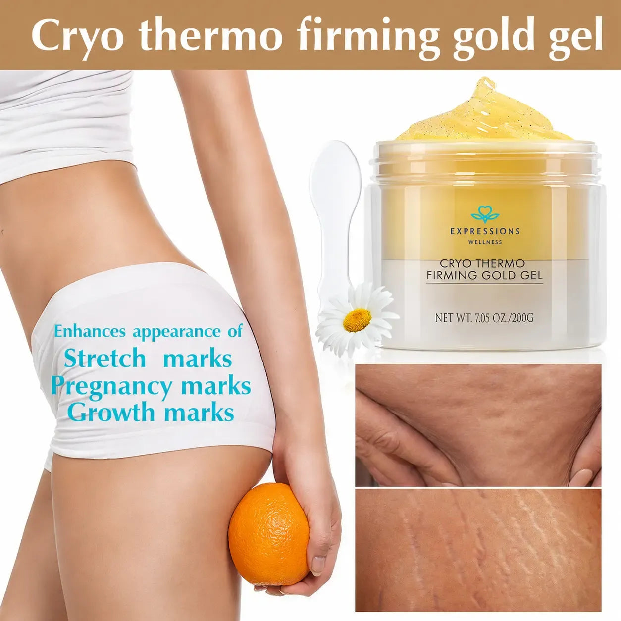 15-Day Fast-Acting Anti Cellulite  Sculpting & Tightening  Burn Gold Massage Cream