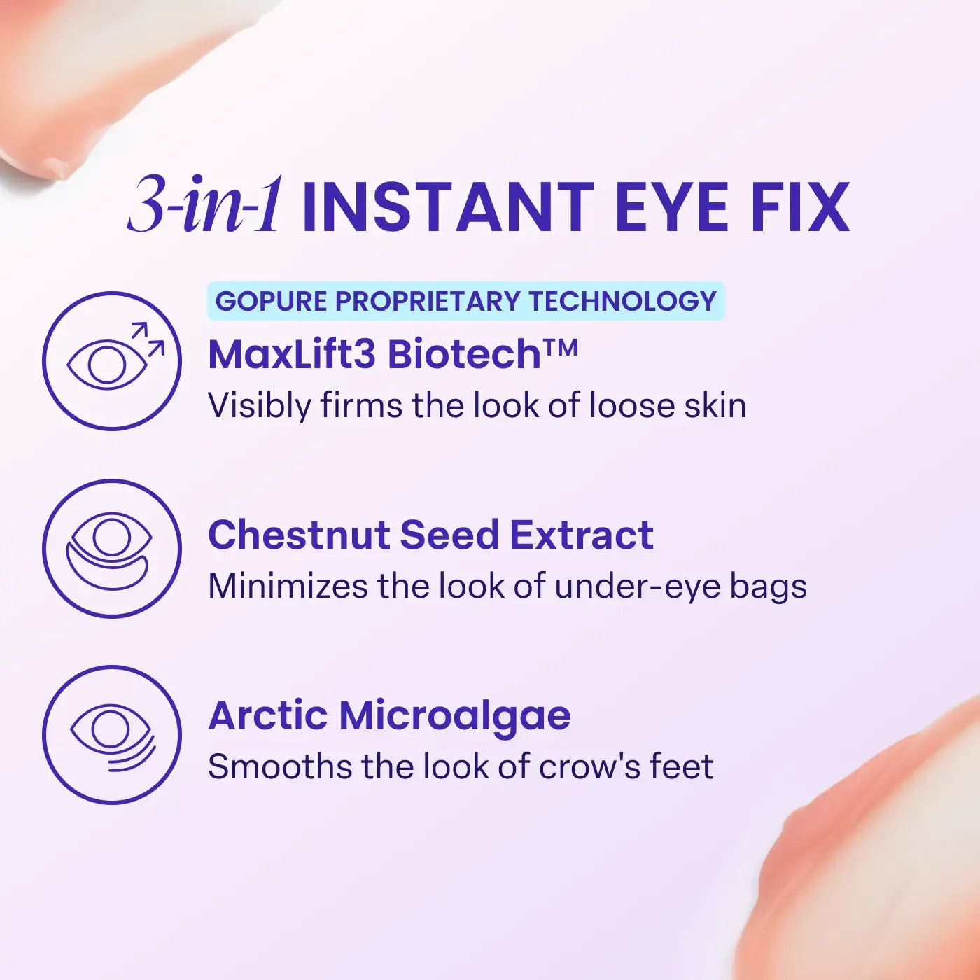 Instant Lift Eye Gel - For the look of Puffiness & Bags, Wrinkles, Fine Lines and Dark Circles