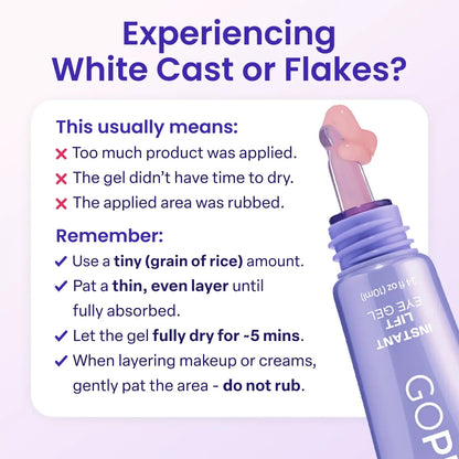 Instant Lift Eye Gel - For the look of Puffiness & Bags, Wrinkles, Fine Lines and Dark Circles