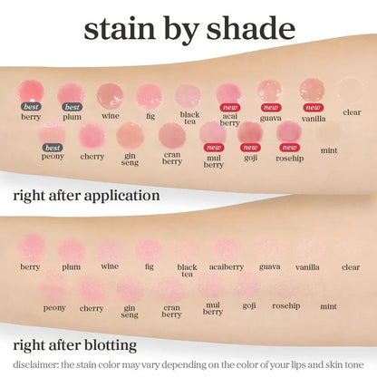 Korean Apple Lip Oil + Lip Stain | Glossy Lip Stain, Tinting & Long Lasting, Moisturizing Lip Care (13 options)