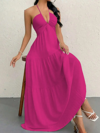 Women's Plain Dress, Summer Clothes Women, Casual Sleeveless Dress for Beach Holiday Vacation, Ladies Summer Clothes
