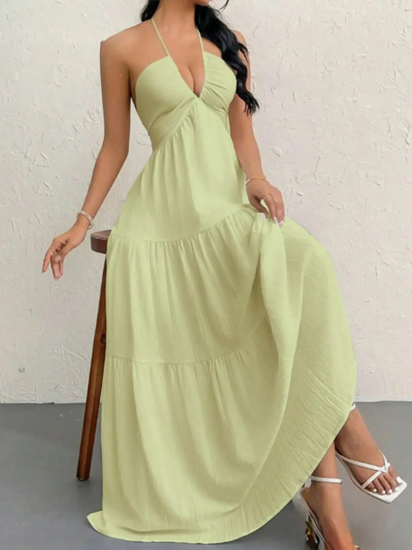 Women's Plain Dress, Summer Clothes Women, Casual Sleeveless Dress for Beach Holiday Vacation, Ladies Summer Clothes