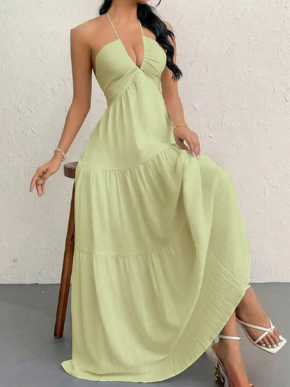 Women's Plain Dress, Summer Clothes Women, Casual Sleeveless Dress for Beach Holiday Vacation, Ladies Summer Clothes