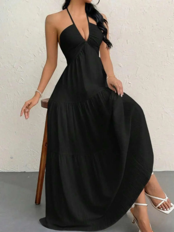 Women's Plain Dress, Summer Clothes Women, Casual Sleeveless Dress for Beach Holiday Vacation, Ladies Summer Clothes
