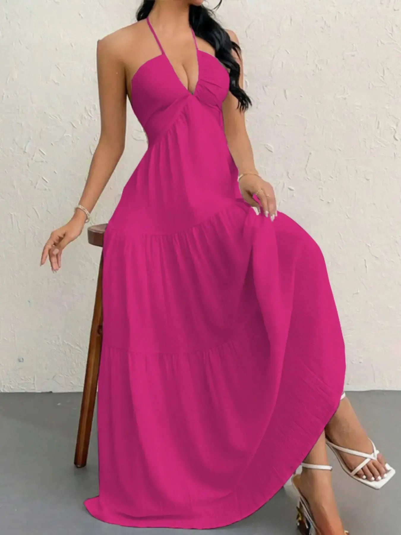 Women's Plain Dress, Summer Clothes Women, Casual Sleeveless Dress for Beach Holiday Vacation, Ladies Summer Clothes