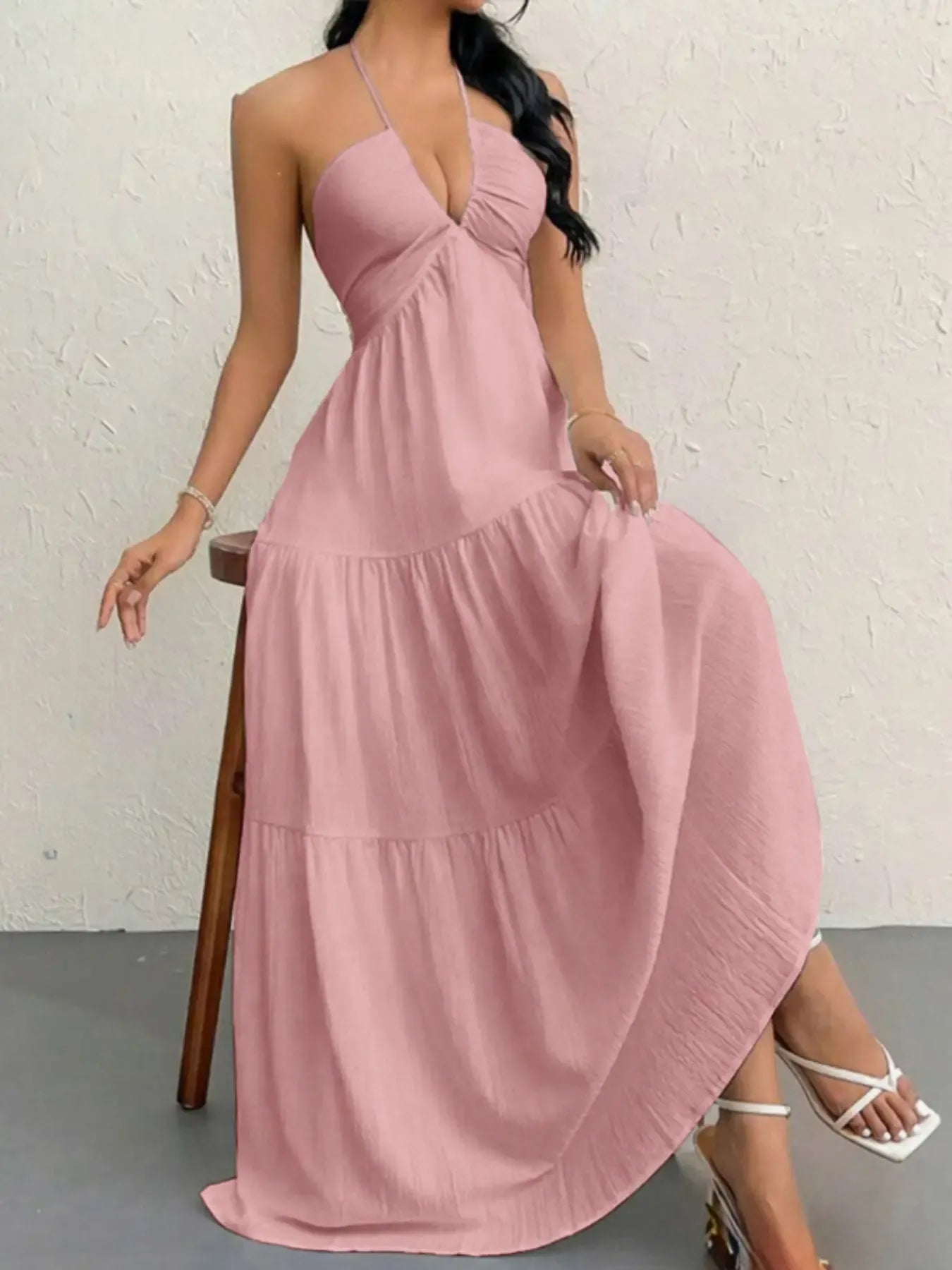 Women's Plain Dress, Summer Clothes Women, Casual Sleeveless Dress for Beach Holiday Vacation, Ladies Summer Clothes