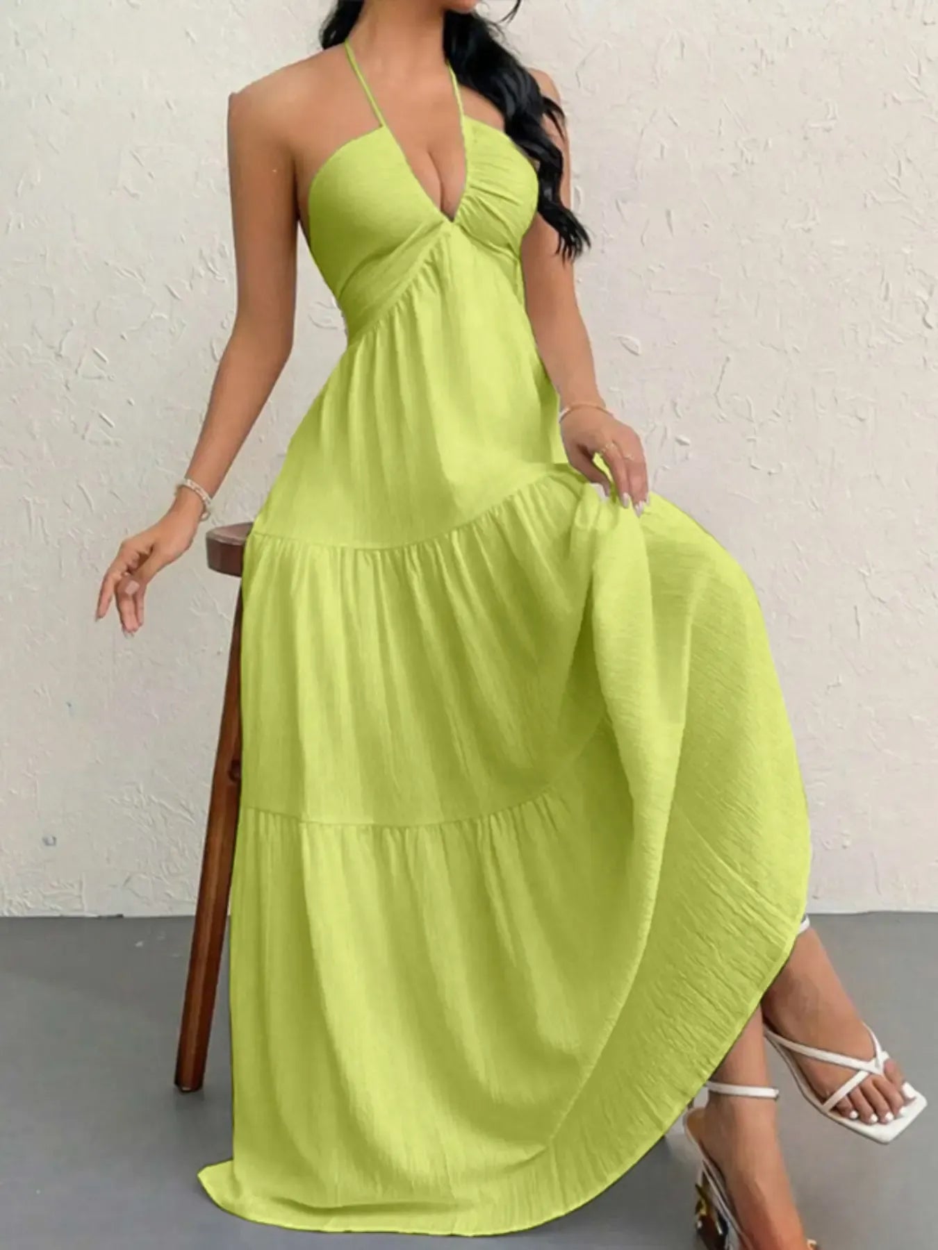 Women's Plain Dress, Summer Clothes Women, Casual Sleeveless Dress for Beach Holiday Vacation, Ladies Summer Clothes