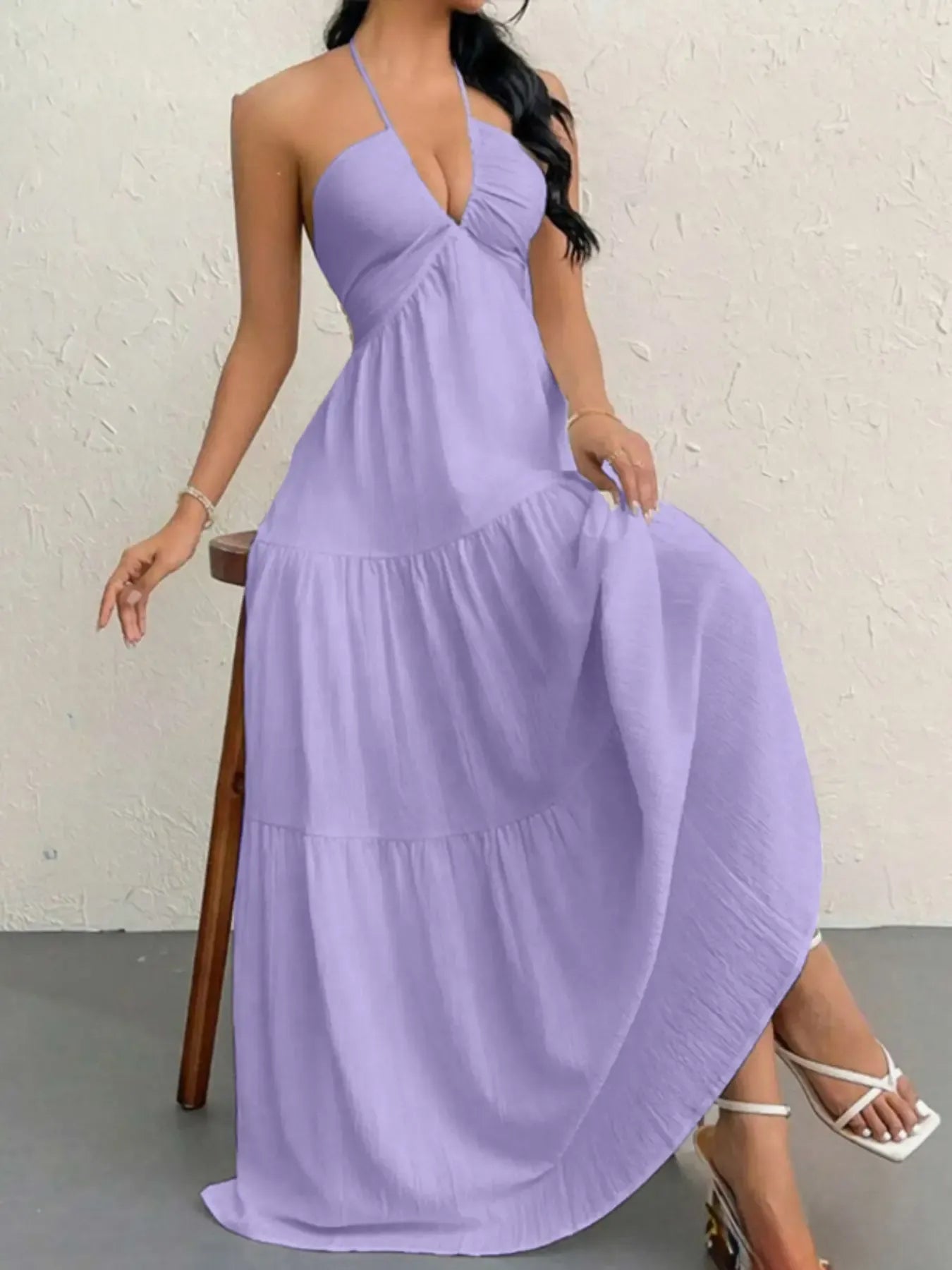 Women's Plain Dress, Summer Clothes Women, Casual Sleeveless Dress for Beach Holiday Vacation, Ladies Summer Clothes