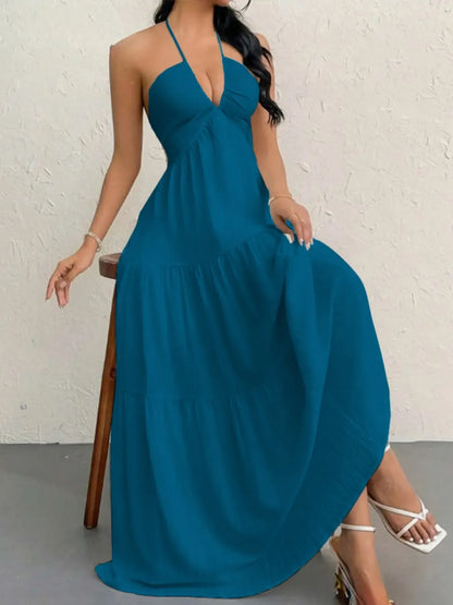Women's Plain Dress, Summer Clothes Women, Casual Sleeveless Dress for Beach Holiday Vacation, Ladies Summer Clothes