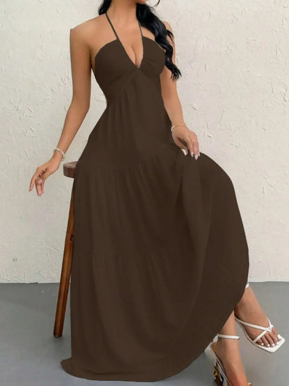 Women's Plain Dress, Summer Clothes Women, Casual Sleeveless Dress for Beach Holiday Vacation, Ladies Summer Clothes