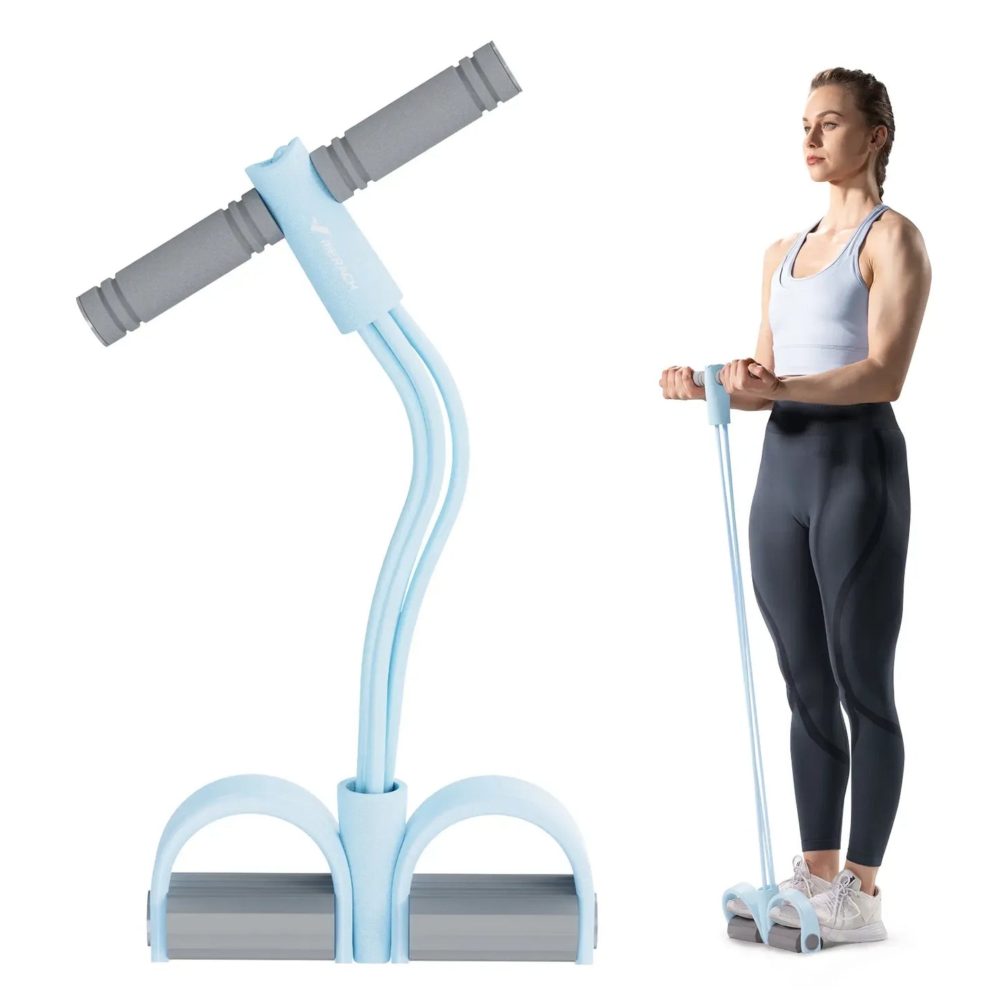 Multifunction Pedal Resistance Band, Elastic Pull Rope Fitness, Full-Body Workout at Home Gym, Exercise Sit-up, Yoga, Abdominal Training Summervibes