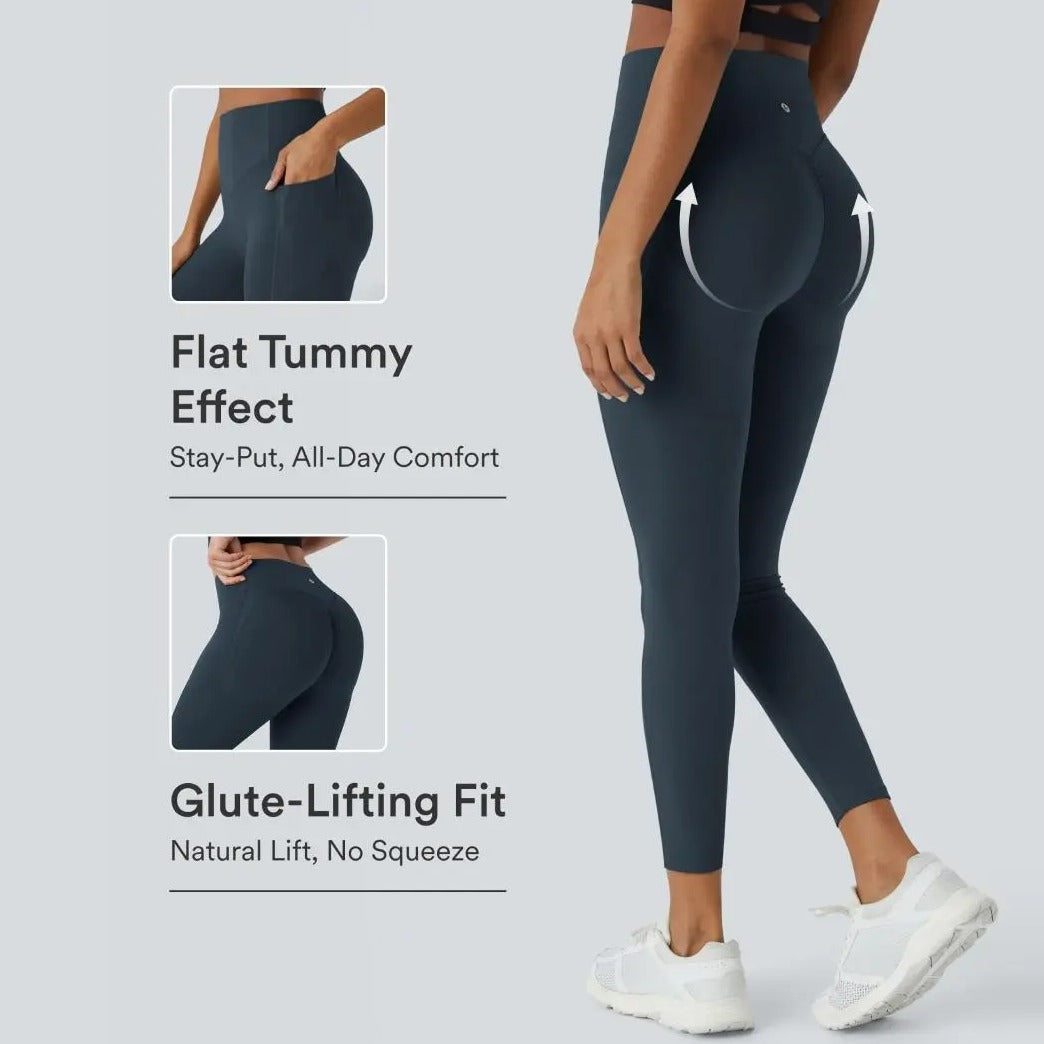 High Waisted Scrunch Butt Lifting Tummy Control Pocket Shaping Training Leggings