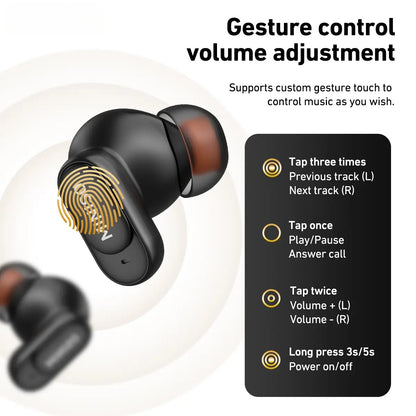 MS105 Wireless Earbuds Bluetooth 6.0 Earphones, In Ear Earbuds,Waterproof Wireless Earphones