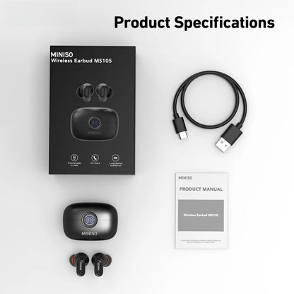 MS105 Wireless Earbuds Bluetooth 6.0 Earphones, In Ear Earbuds,Waterproof Wireless Earphones