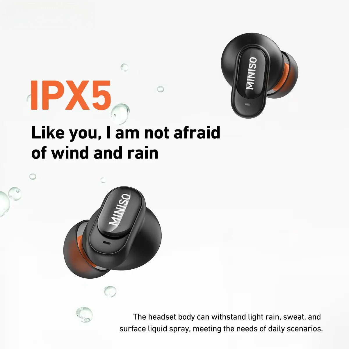 MS105 Wireless Earbuds Bluetooth 6.0 Earphones, In Ear Earbuds,Waterproof Wireless Earphones