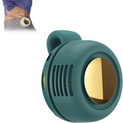 Mini Bladeless Fan. Portable, rechargeable, and silent. Features 3 adjustable speeds