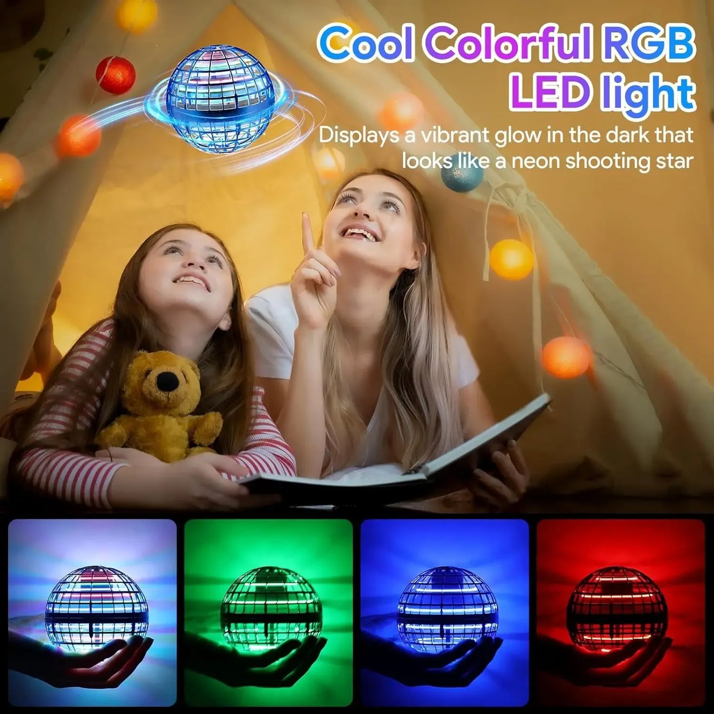 2026 Cosmic Flying Orb Hand Controlled Boomerang Hover Drone ， Galactic Fidget Spinner + Outdoor Fun