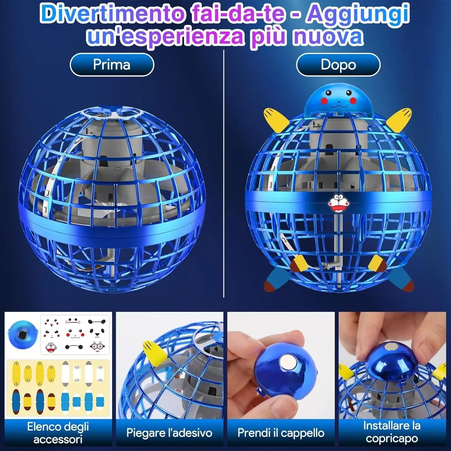 2026 Cosmic Flying Orb Hand Controlled Boomerang Hover Drone ， Galactic Fidget Spinner + Outdoor Fun