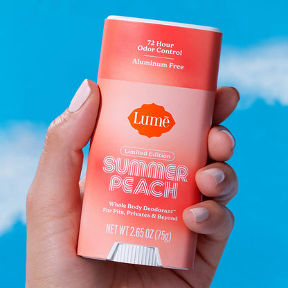 Summer Peach Whole Body Deodorant - Aluminum Free with Mandelic Acid, up to 72 hours of odor control