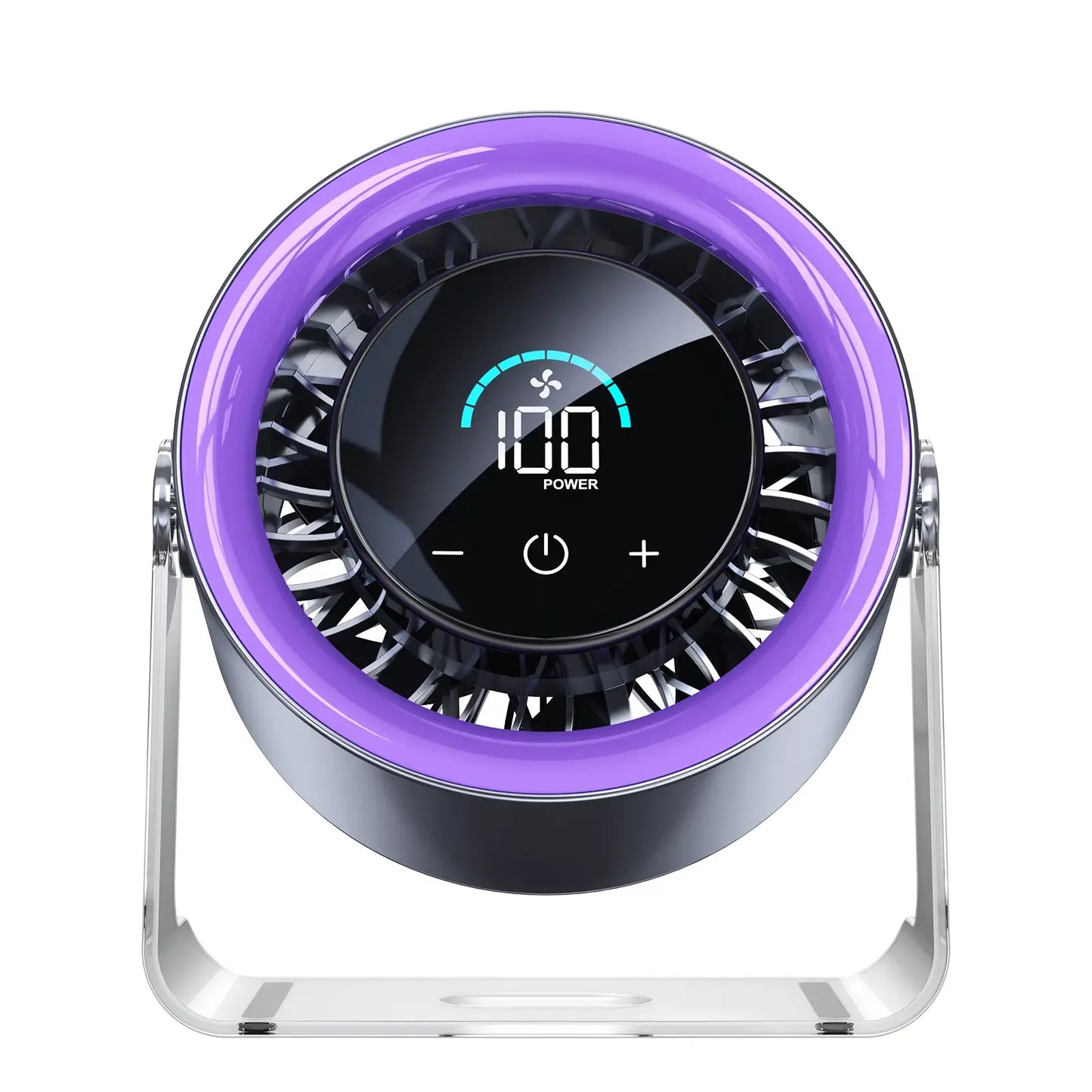 Desktop Fan Turbo Table Fan Travel Vacation Essentials for Office 100-Speed Digital Display Low Noise Rechargeable Battery Dual Adjustment Modes Quiet Cooling Quiet Desk Fan Portable