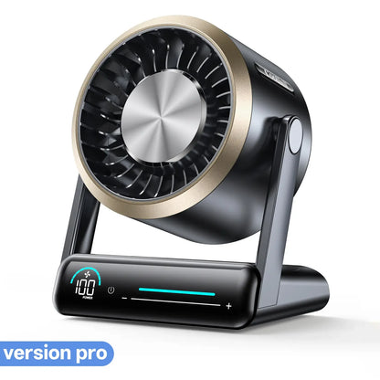 Desktop Fan Turbo Table Fan Travel Vacation Essentials for Office 100-Speed Digital Display Low Noise Rechargeable Battery Dual Adjustment Modes Quiet Cooling Quiet Desk Fan Portable