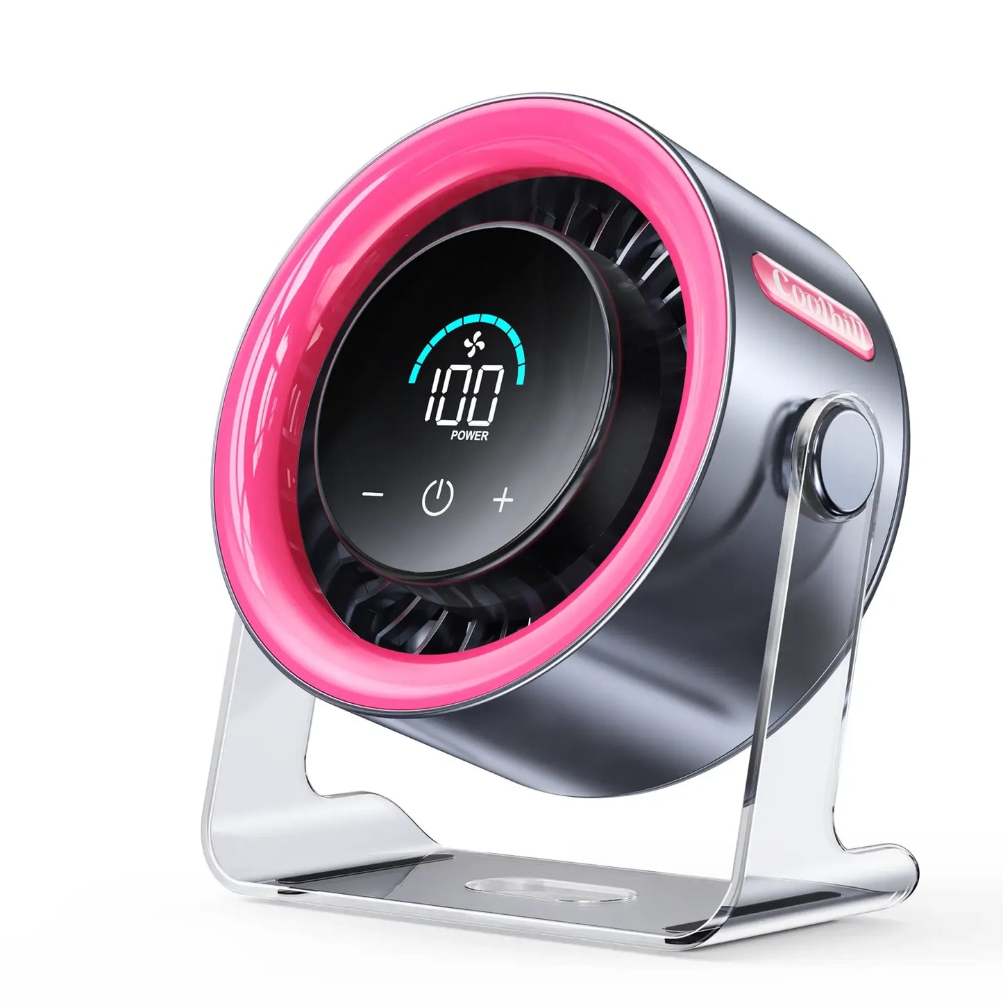 Desktop Fan Turbo Table Fan Travel Vacation Essentials for Office 100-Speed Digital Display Low Noise Rechargeable Battery Dual Adjustment Modes Quiet Cooling Quiet Desk Fan Portable