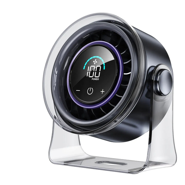 Desktop Fan Turbo Table Fan Travel Vacation Essentials for Office 100-Speed Digital Display Low Noise Rechargeable Battery Dual Adjustment Modes Quiet Cooling Quiet Desk Fan Portable