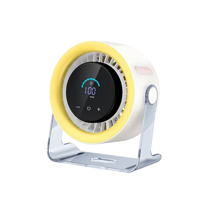 Desktop Fan Turbo Table Fan Travel Vacation Essentials for Office 100-Speed Digital Display Low Noise Rechargeable Battery Dual Adjustment Modes Quiet Cooling Quiet Desk Fan Portable