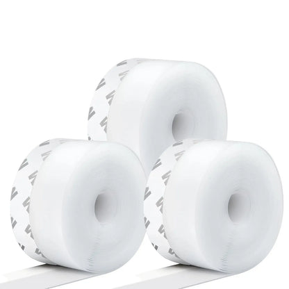 16.4Ft Door Weather Stripping, (1.38in Width) Weather Stripping Door Draft Stopper Adhesive Seal Strip Anti Draft Insulation Tape for Doors Windows and Shower Doors