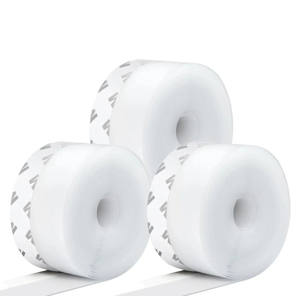 16.4Ft Door Weather Stripping, (1.38in Width) Weather Stripping Door Draft Stopper Adhesive Seal Strip Anti Draft Insulation Tape for Doors Windows and Shower Doors