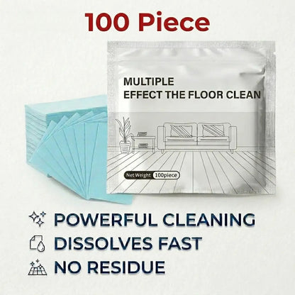 100 Piece Floor Cleaning Tablets Multi-Surface Cleaner for Hardwood Laminate Tile & RV Walls Antibacterial Deodorization Maintenance