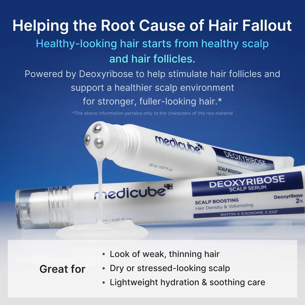 Deoxyribose Scalp Serum ，For Fuller-Looking Hair & Scalp Strengthening Roll-On Serum
