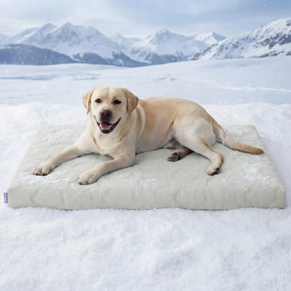 Bedsure Cooling Thin & Thick Mat for Dogs – Q-MAX>0.4 Washable Pet Cooling Pad, No Gel, No Electric, Non-Slip Summer Crate Bed for Large Dogs