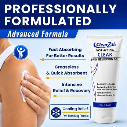 Clearzal Soothing Cooling Gel 100g, Relieving Body Gel, Cooling with Menthol and Frankincense, Helps Relieve Muscle Tension , Relax your waist, legs, knees, shoulders and neck to relieve fatigue, Sports Soothing Cooling Gel Body Care Lotions
