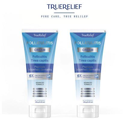 Botanical Folliculitis Cream, Soothing Moisturizer for Bumps on Face, Body & Scalp - Lightweight Moisture for Sensitive Skin, For Adults, 120g