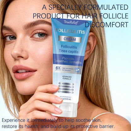 Botanical Folliculitis Cream, Soothing Moisturizer for Bumps on Face, Body & Scalp - Lightweight Moisture for Sensitive Skin, For Adults, 120g