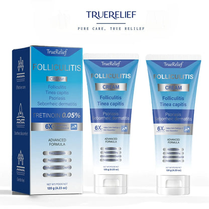 Botanical Folliculitis Cream, Soothing Moisturizer for Bumps on Face, Body & Scalp - Lightweight Moisture for Sensitive Skin, For Adults, 120g