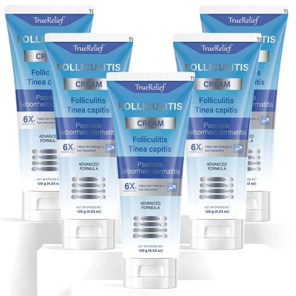Botanical Folliculitis Cream, Soothing Moisturizer for Bumps on Face, Body & Scalp - Lightweight Moisture for Sensitive Skin, For Adults, 120g