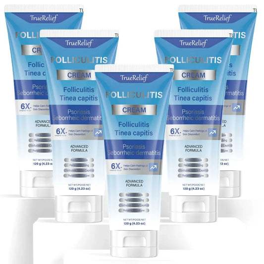 Botanical Folliculitis Cream, Soothing Moisturizer for Bumps on Face, Body & Scalp - Lightweight Moisture for Sensitive Skin, For Adults, 120g