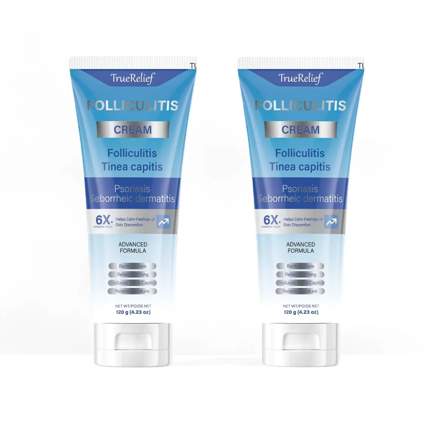Botanical Folliculitis Cream, Soothing Moisturizer for Bumps on Face, Body & Scalp - Lightweight Moisture for Sensitive Skin, For Adults, 120g
