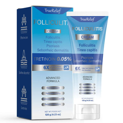 Botanical Folliculitis Cream, Soothing Moisturizer for Bumps on Face, Body & Scalp - Lightweight Moisture for Sensitive Skin, For Adults, 120g