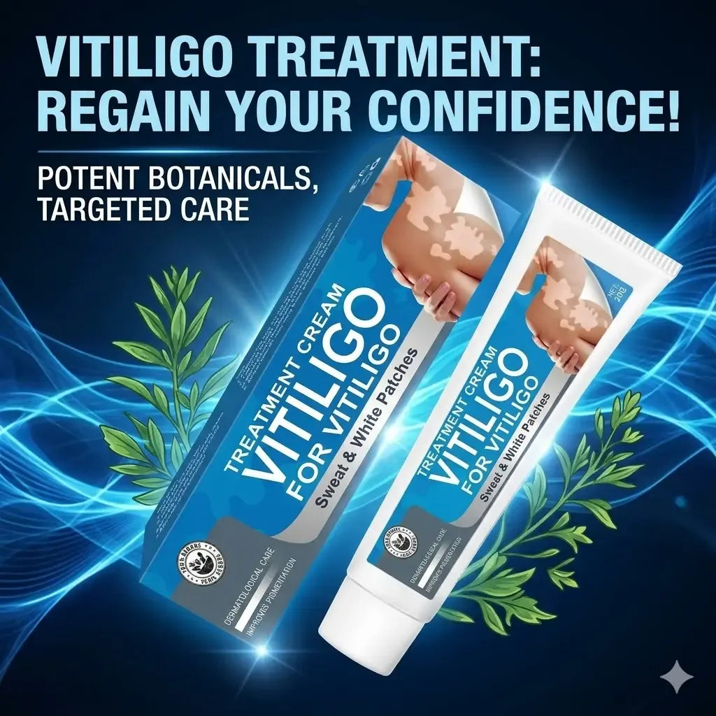 Vitiligo Cream, Natural Effective Vitiligo Treatment for Reduce White Spots and Improve Skin Pigmentation