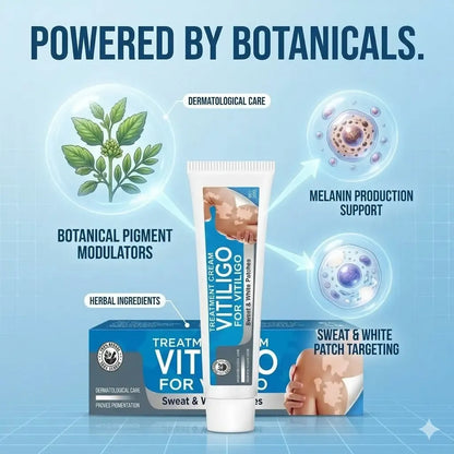 Vitiligo Cream, Natural Effective Vitiligo Treatment for Reduce White Spots and Improve Skin Pigmentation